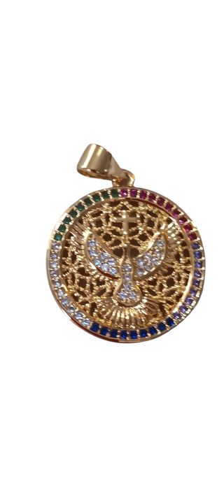 Colgante águila multicolor con circonitas
