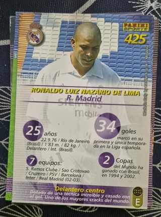 Cromo Ronaldo R.Madrid 02-03