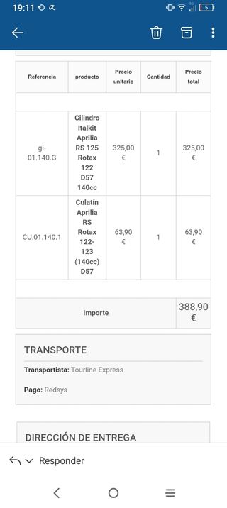 Aprilia RS 125 2T - Culo Avispa