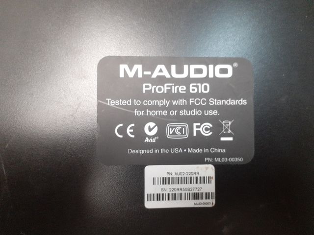 M-Audio ProFire 610 Interfaz de Audio