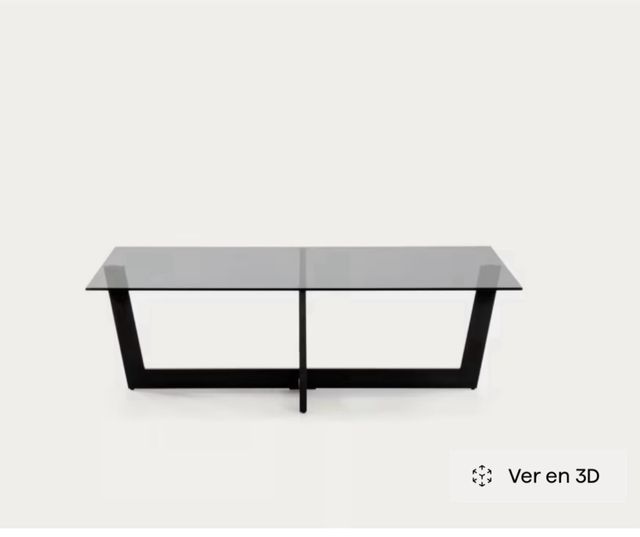 Mesa centro Plam cristal negro