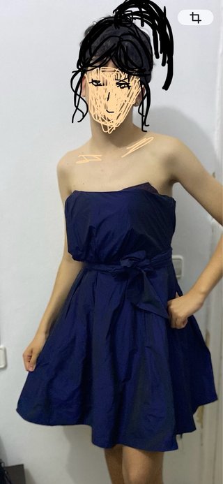 Vestido NAFNAF azul fiesta Talla 38/40
