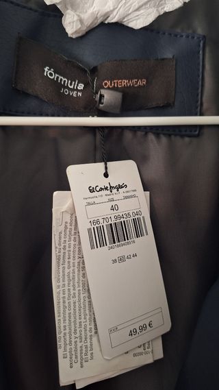Cazadora moto azul mujer