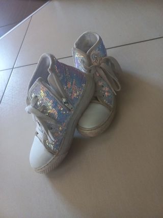 Scarpe bambina glitter alte