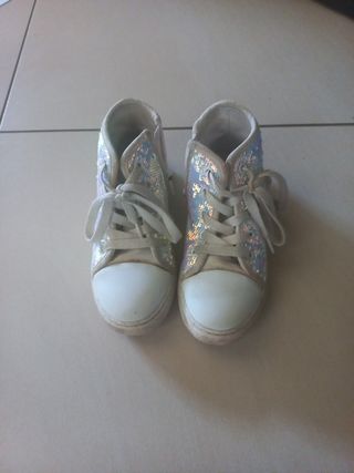 Scarpe bambina glitter alte