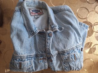 Cazadora vintage  vaquera Chivers azul talla g