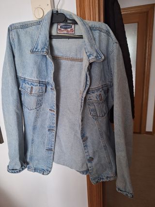 Cazadora vintage  vaquera Chivers azul talla g