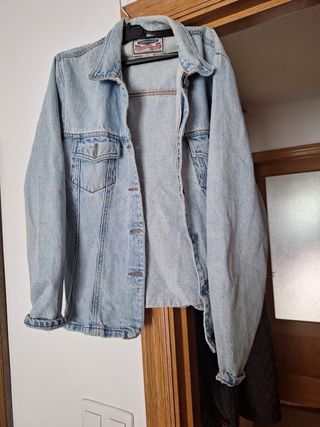 Cazadora vintage  vaquera Chivers azul talla g