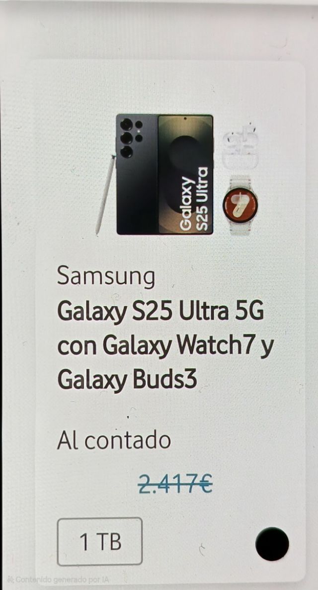 Samsung Galaxy S25 Ultra 1TB + Watch7 + Buds3