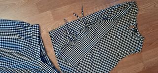 Conjunto SHEIN vichy blanco-negro, talla 7