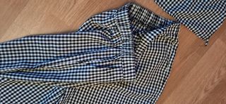 Conjunto SHEIN vichy blanco-negro, talla 7