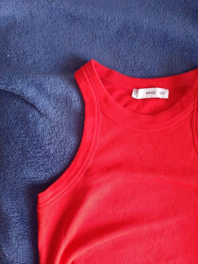 Top tirantes rojo Mango - Talla S