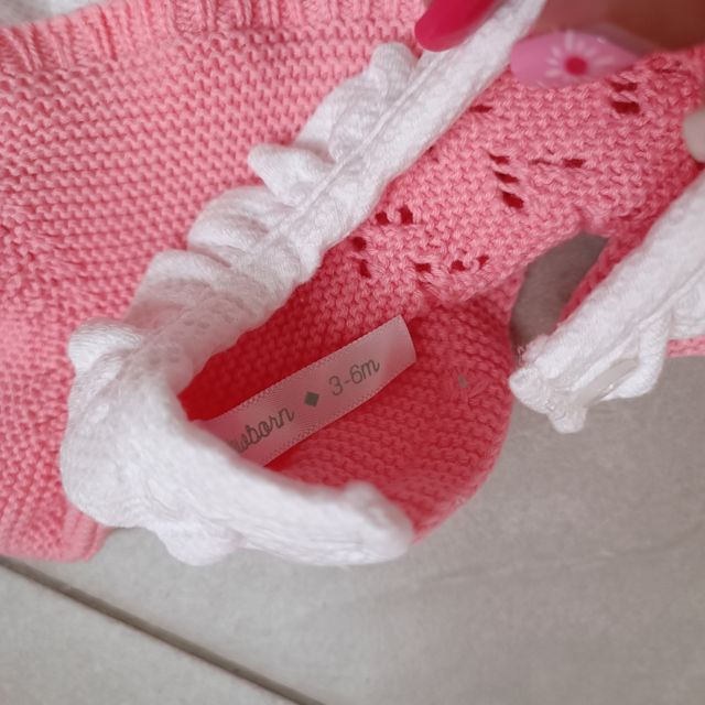 Conjunto bebé niña rosa y blanco