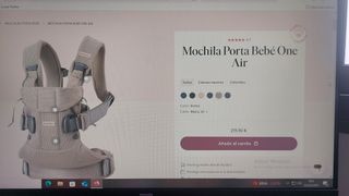 Babybjörn One Air - Portabebés Gris