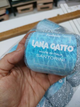 Filato Qual Gato blu argento