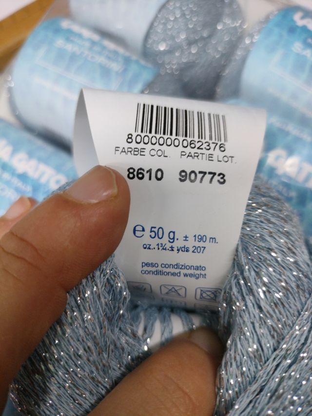 Filato Qual Gato blu argento