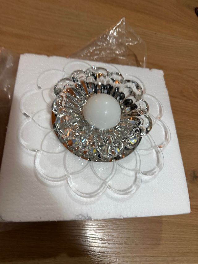 Lámpara flor vidrio moderna