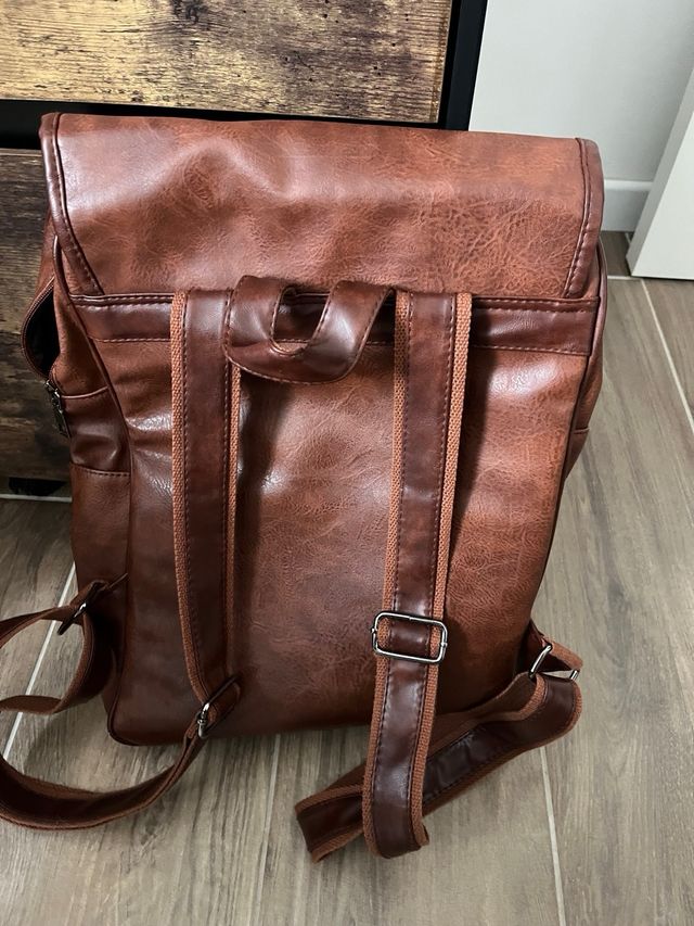 Zaino marrone ecopelle