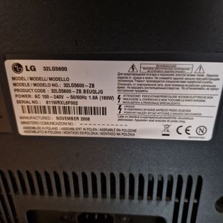 TV LG 32" sin peana para - piezas