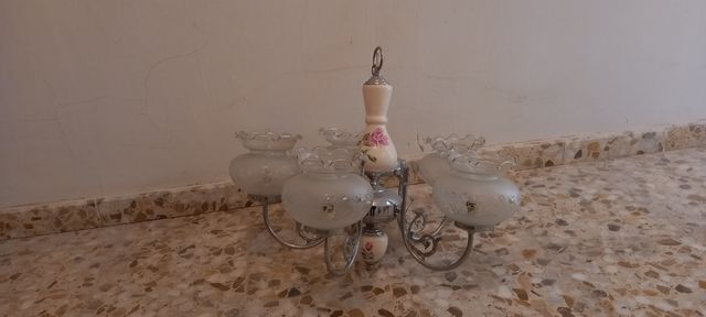 Lámpara 5 brazos vintage