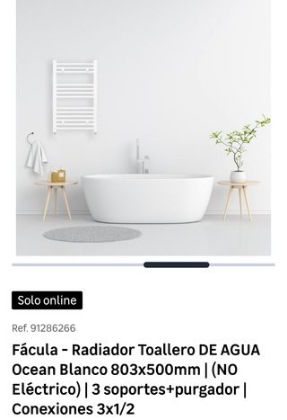 2 Toalleros radiador Fácula 110x50cm, y 80,3x50cm