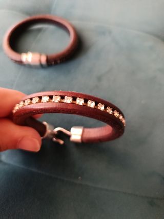 Pulseras piel mujer - 2uds