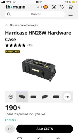 Hardcase HN28W - maleta transporte