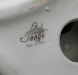 Búho porcelana blanco dorado 22cm