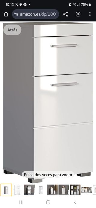 Armario baño blanco Trendteam 37x79x31cm