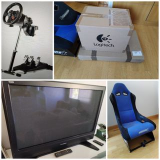 Playseat, volante g29, wheel stand pro y TV