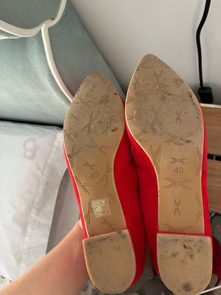 Zapatos planos rojos
