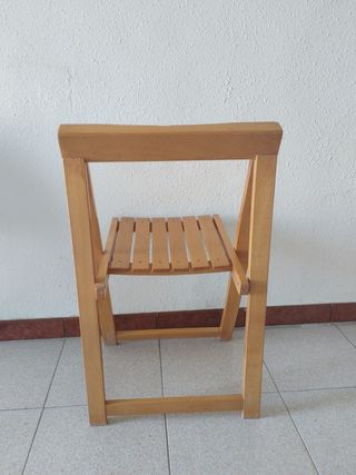 Silla plegable madera vintage