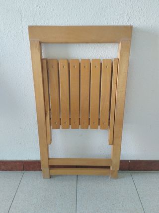 Silla plegable madera vintage
