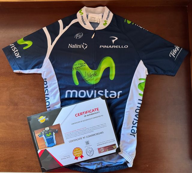 Maillot Oficial y firmado de Alejandro Valverde