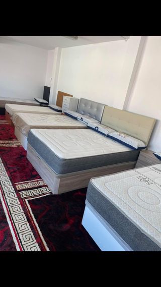 Cama madera - individual y doble colchones y mas
