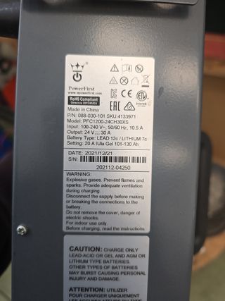 Cargador baterías 24V - PowerFirst