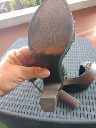 Sandali tacco donna 36 leopardati