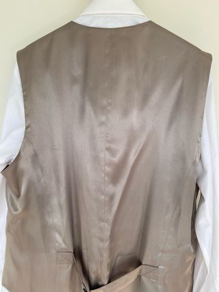 Chaleco Caramelo beige plata - Corbata