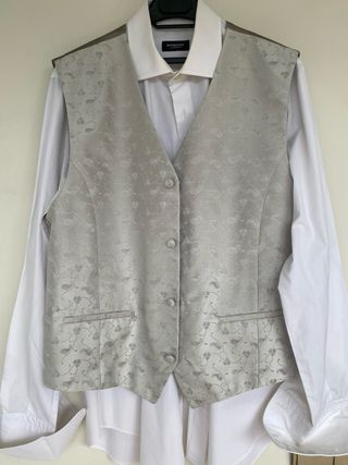 Chaleco Caramelo beige plata - Corbata