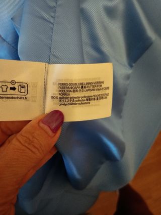 Blazer Zara azul celeste talla M