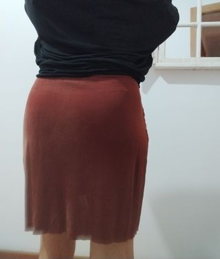 Minifalda marrón System Action