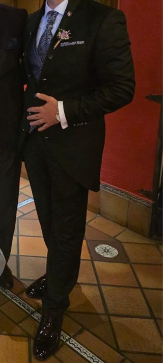 Chaqué novio negro 