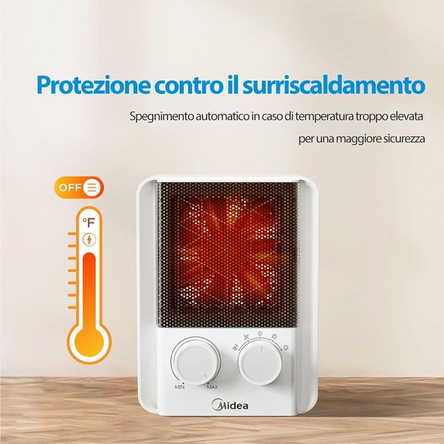 Midea NT20-22E - Aquecedor vertical com 3 níveis