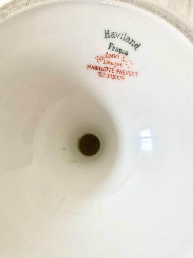 Compotier antico in porcellana Haviland Limoges