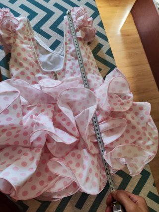 Traje Flamenca niña 3 años - Rosa y Blanco