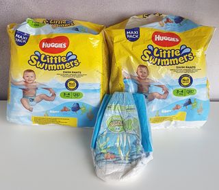 Pañales de agua Huggies Little Swimmers talla 3-4.