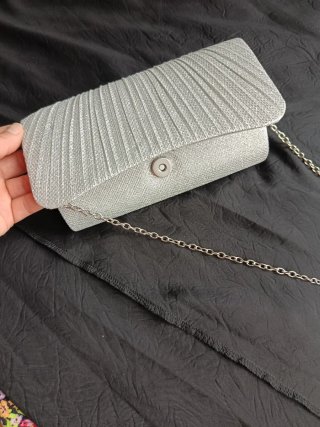 Bolso Fiesta - Plateado Brillante