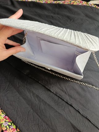 Bolso Fiesta - Plateado Brillante