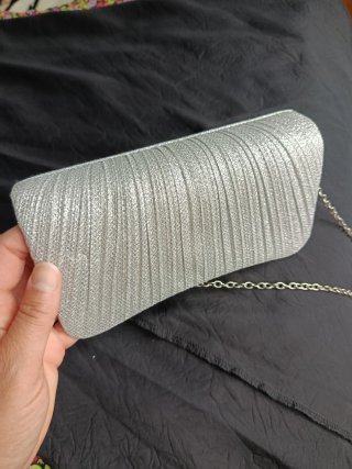 Bolso Fiesta - Plateado Brillante