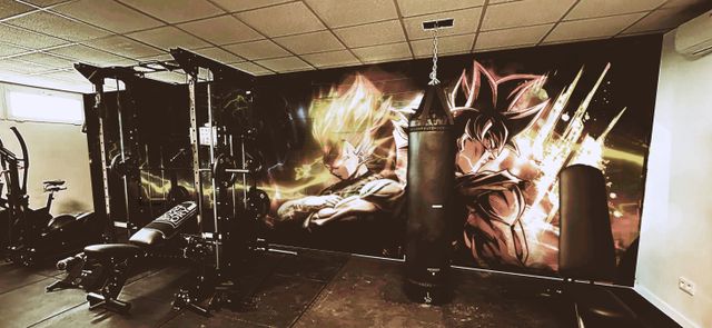 pinto MURAL Graffiti en cierres persianas rótulo